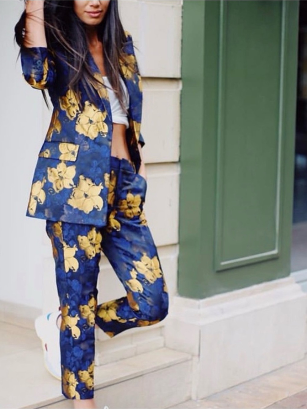 GORGEOUS ZARA 2 Piece Jacquard Blazer & Pants Set